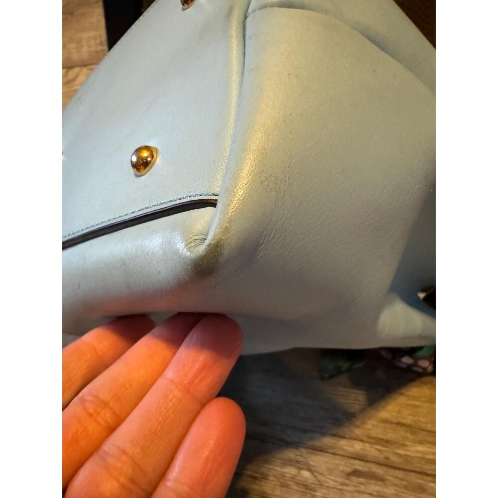 Dooney & Bourke Barlow Satchel Handbag – Robins Egg Blue Leather Crossbody Bag - Picture 13 of 16